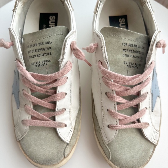 Golden Goose Superstar Super Star Sneakers Ice Powder Blue Pink 37 - Picture 4 of 7